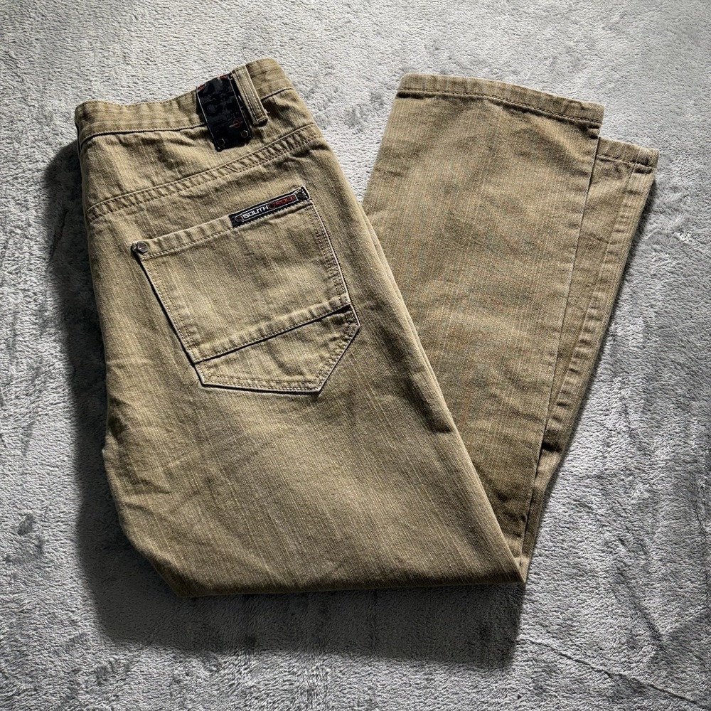 Vintage South Pole Jeans Men 38 (37x31) Brown Baggy Loose Fit Y2K Skater Cyber